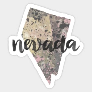 nevada - calligraphy and abstract state outline Sticker